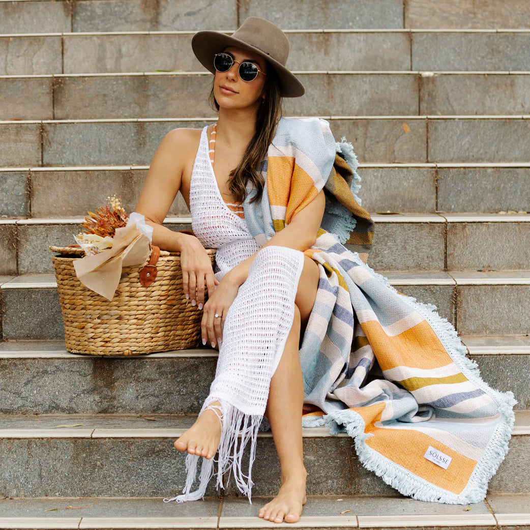 Luxury Picnic Rug Port Douglas Stripe Confetti Emporium