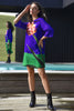 Shift Code Dress - Blue Tulip