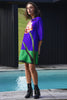 Shift Code Dress - Blue Tulip