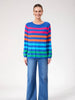 Vermont Stripe Jumper - Cobalt