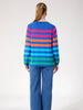 Vermont Stripe Jumper - Cobalt