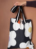 Multi Flower Charcoal Book Bag