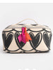 Flat Lay Wash Bag - Mono Looped Hearts