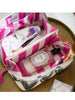 Flat Lay Wash Bag - Mono Looped Hearts