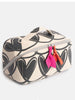 Flat Lay Wash Bag - Mono Looped Hearts