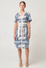 Bijou Linen Viscose Dress - Ink Fle