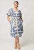 Bijou Linen Viscose Dress - Ink Fle