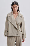 Silvia Short Trench Coat - Roasted Cashew