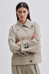 Silvia Short Trench Coat - Roasted Cashew