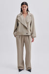 Silvia Short Trench Coat - Roasted Cashew