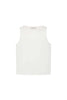 Muriel Button Boatneck Tank - Bone