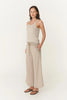 Surf Wide Crop Pants - Driftwood