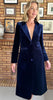 Surrey Velvet Coat - Navy