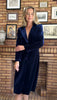 Surrey Velvet Coat - Navy