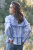 Ruffle Shuffle Blouse - Blue