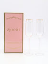 Soiree Crystal Champagne Flutes - Clear
