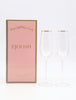 Soiree Crystal Champagne Flutes - Clear