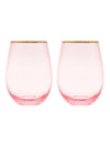 Soiree Crystal Gin Tumblers - Pink