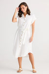 Vea Shirt Dress - White