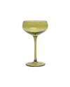 The Lou Coupe Glass Set of 2 - Olive