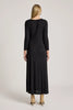 Aria Tie Maxi Dress - Black