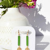 Nova Earring - Green/Gold