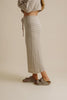 Waves Merino Cotton Pleat Skirt - Wheat