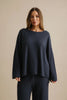 Winter Retreat Merino Cotton Pullover - Lake