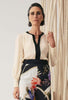 Iris Pleated Cuff Silk Blouse - Cloud