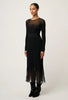 Rhiannon Sheer Knit Dress - Black