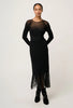 Rhiannon Sheer Knit Dress - Black