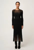 Rhiannon Sheer Knit Dress - Black