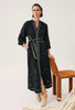 Rhea Embroidered Maxi Dress - Black