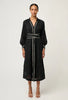 Rhea Embroidered Maxi Dress - Black