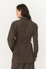 Frankie Tie Long Sleeve Shirt - Cocoa Check