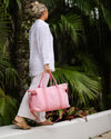 Alexis Canvas Weekender Travel Bag - Pink