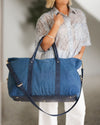 Alexis Canvas Weekender Travel Bag - Denim