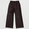 Chicago Wide Leg Leather Pants - Espresso