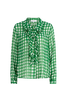 Stella Frill Front Blouse - Forest