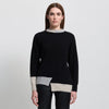 Milan Colour Block Knit - Jet Black