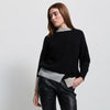 Milan Colour Block Knit - Jet Black