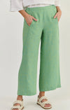 Wide Leg Linen Pant - Caterpillar