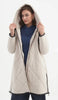 Zip Hem Winter Coat - Cream