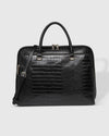 Atlanta Laptop Bag - Black Croc