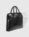 Atlanta Laptop Bag - Black Croc