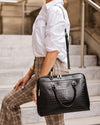 Atlanta Laptop Bag - Black Croc