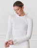 Freya Frill Top - White