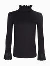 Freya Frill Top - Black