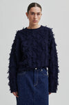 Carli O Neck Textured Knit - Vulcan
