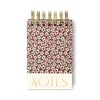 Chunky Wire Note Pad- Burgundy Groovy Floral